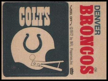 Baltimore Colts Helmet Denver Broncos Name